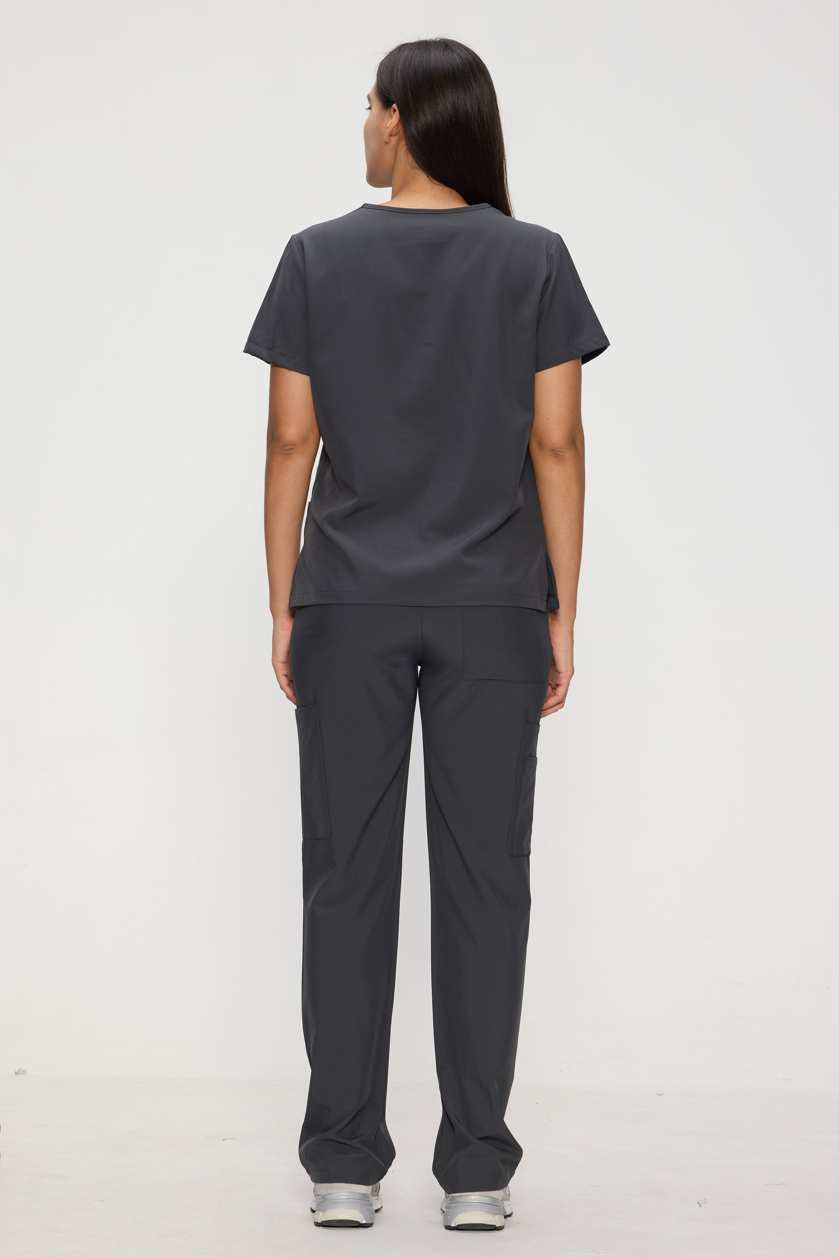 Scrubs for Women Set, Medical Women Scrubs, V-Neck Top and Straight Leg Pants with 11 Pockets (Relaxed Fit)