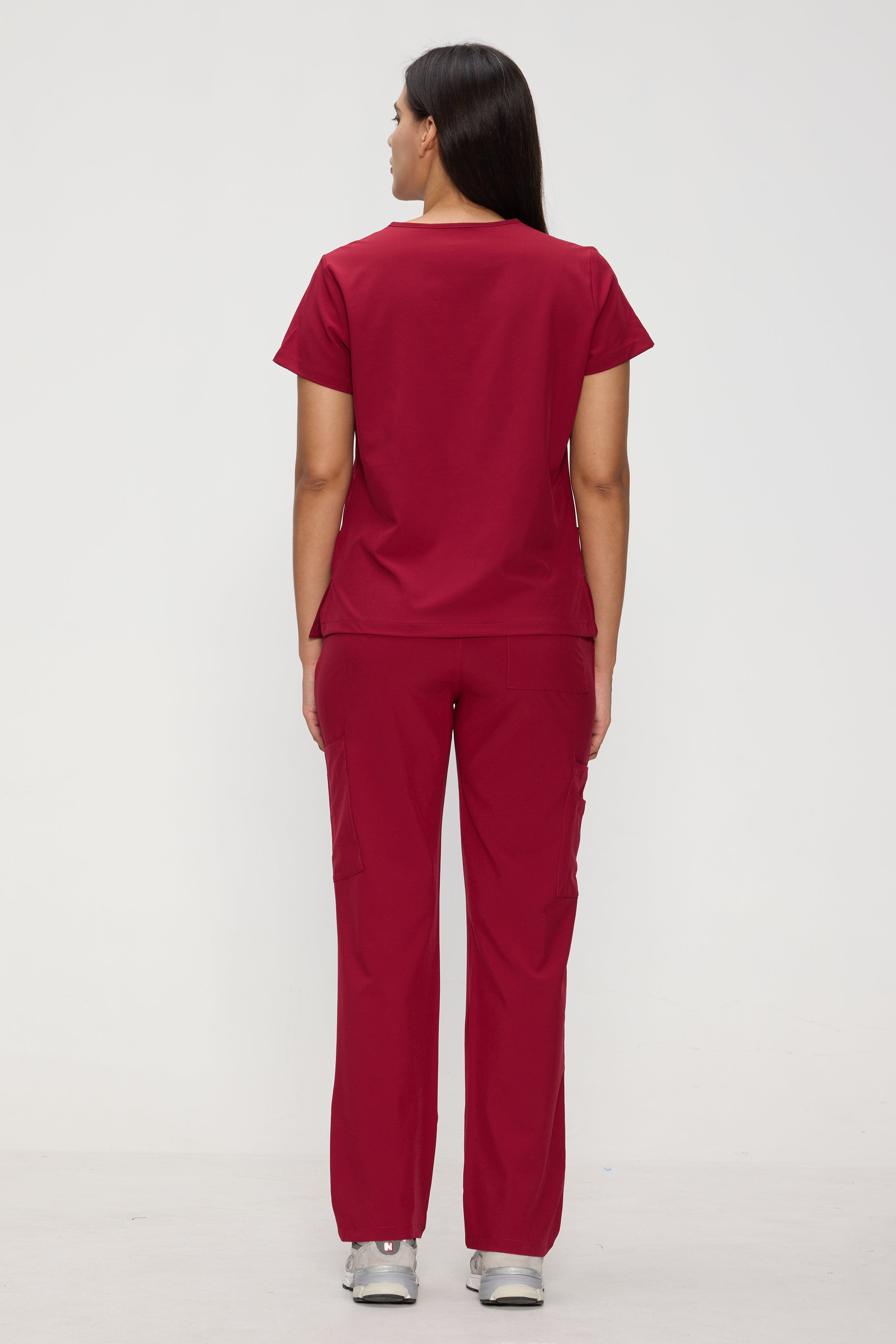 Scrubs for Women Set, Medical Women Scrubs, V-Neck Top and Straight Leg Pants with 11 Pockets (Relaxed Fit)