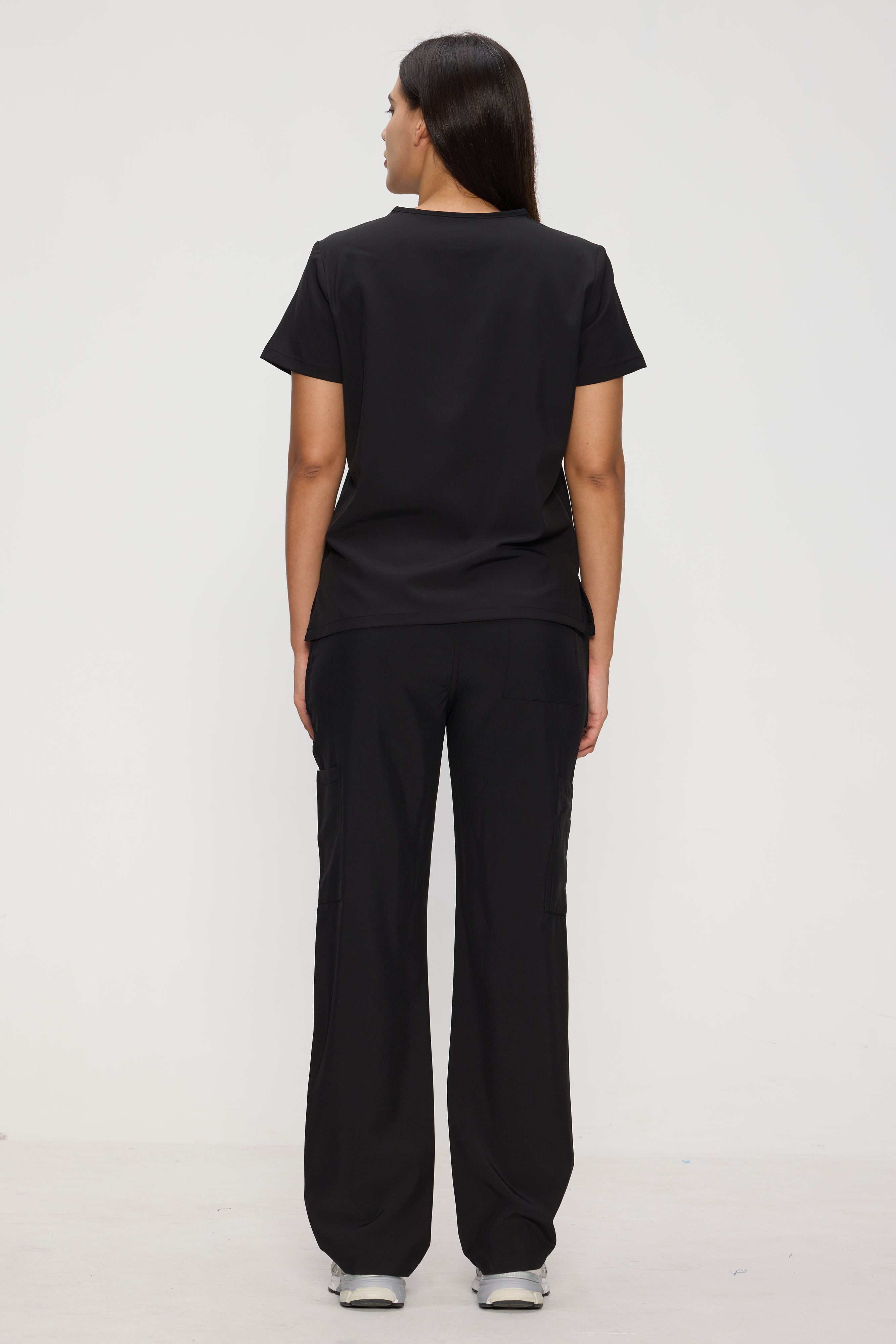 Scrubs for Women Set, Medical Women Scrubs, V-Neck Top and Straight Leg Pants with 11 Pockets (Relaxed Fit)