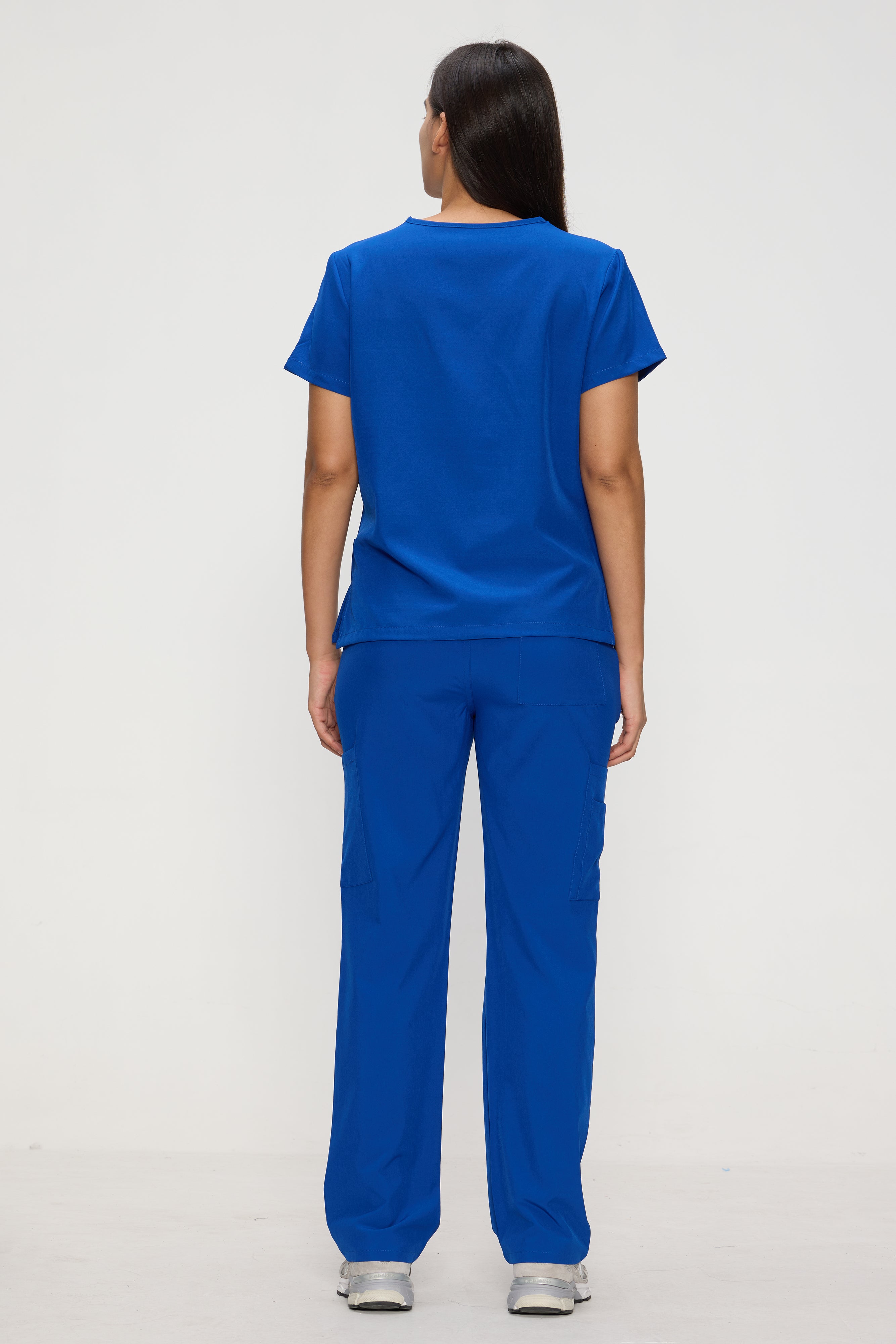 Scrubs for Women Set, Medical Women Scrubs, V-Neck Top and Straight Leg Pants with 11 Pockets (Relaxed Fit)