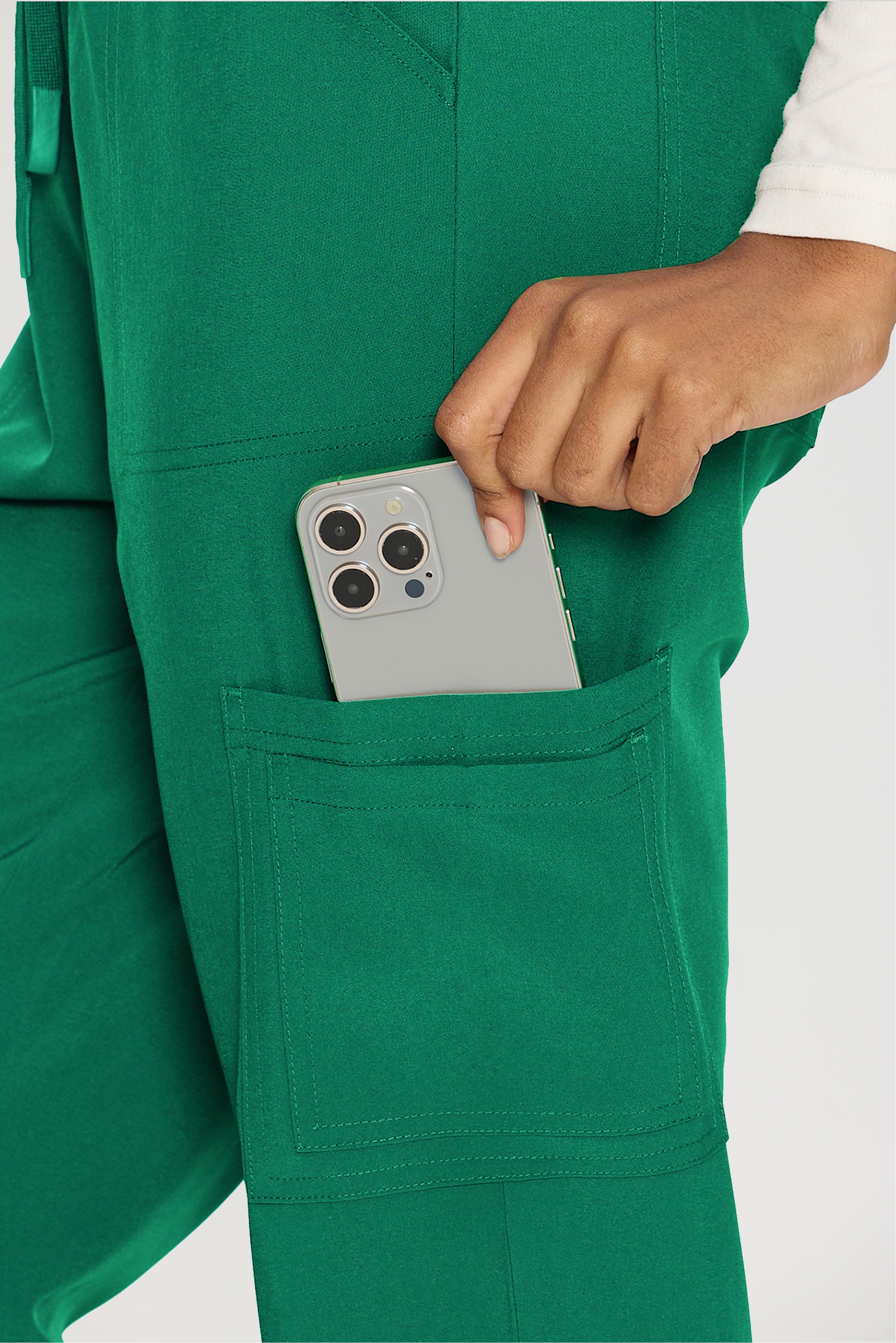 Scrubs for Women, V-Neck Scrubs Top & Cargo Pants with 12 Pockets, Yoga Waistband, 4 Way Stretch