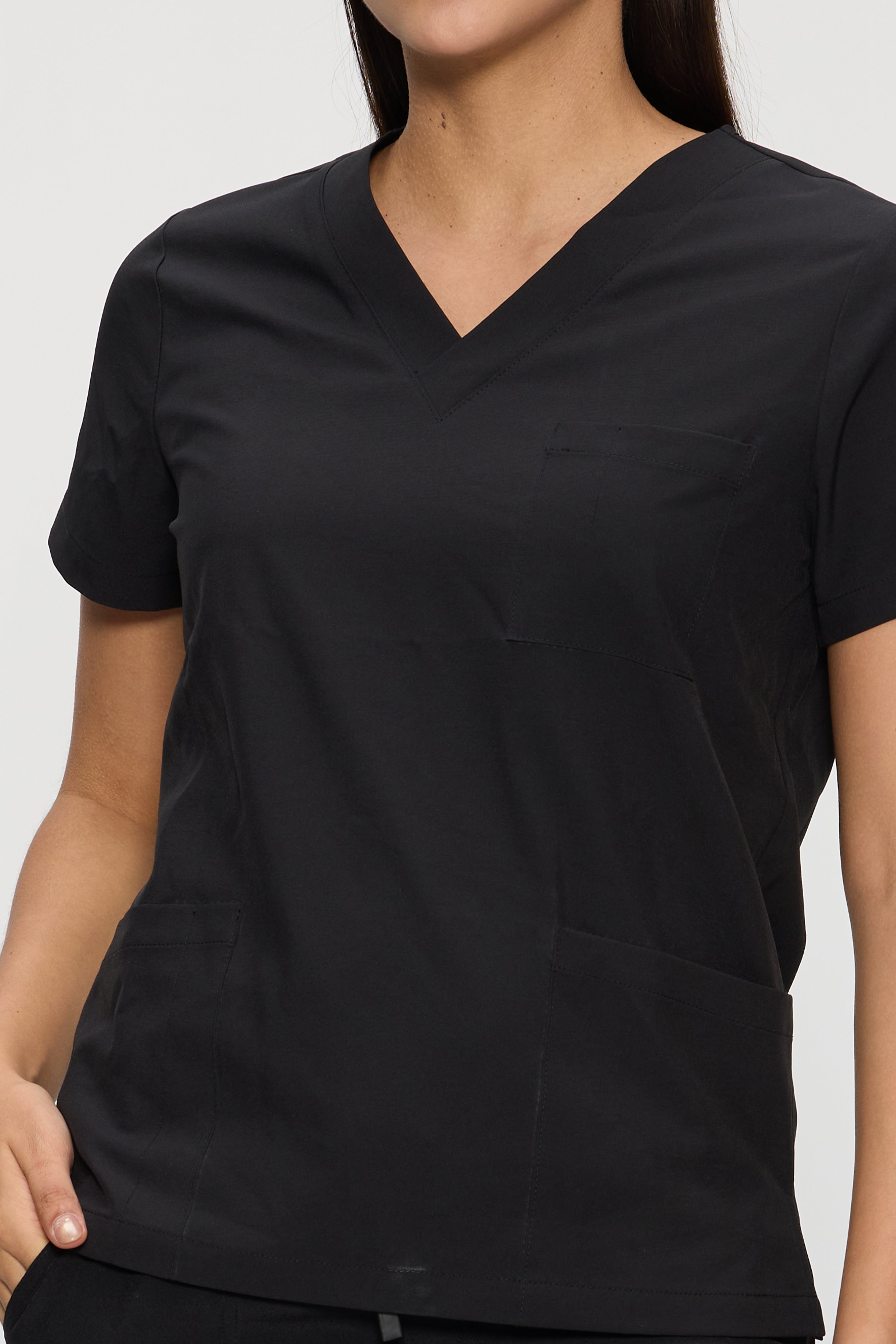 Scrubs for Women Set, Medical Women Scrubs, V-Neck Top and Straight Leg Pants with 11 Pockets (Relaxed Fit)