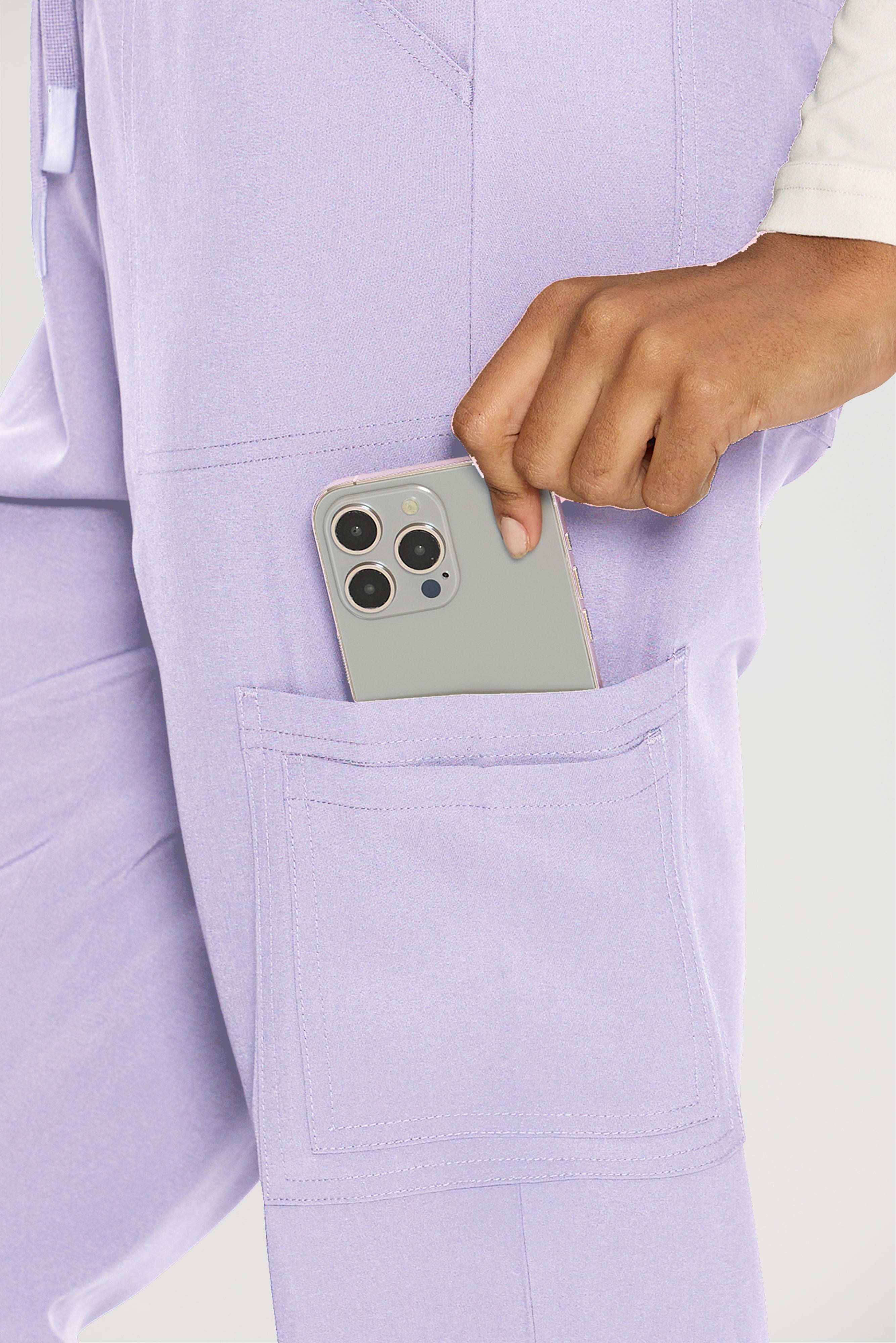 Scrubs for Women, V-Neck Scrubs Top & Cargo Pants with 12 Pockets, Yoga Waistband, 4 Way Stretch