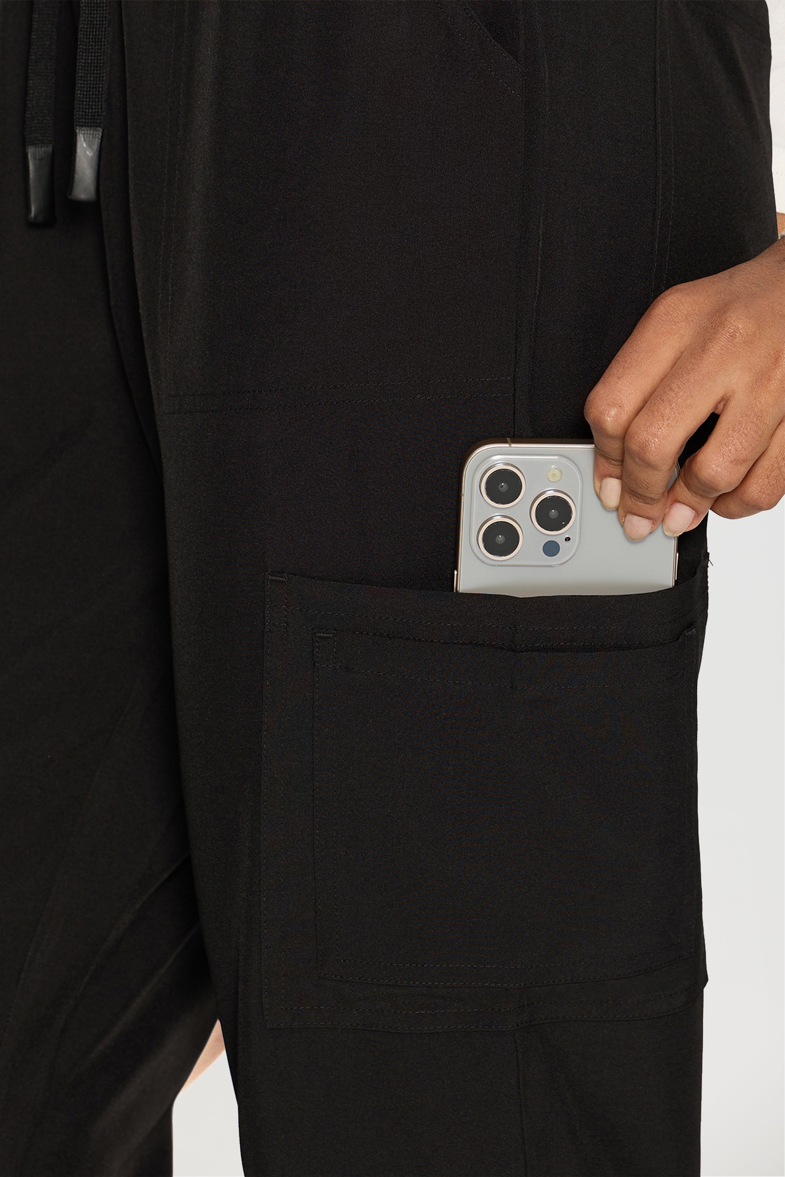 Scrubs for Women, V-Neck Scrubs Top & Cargo Pants with 12 Pockets, Yoga Waistband, 4 Way Stretch