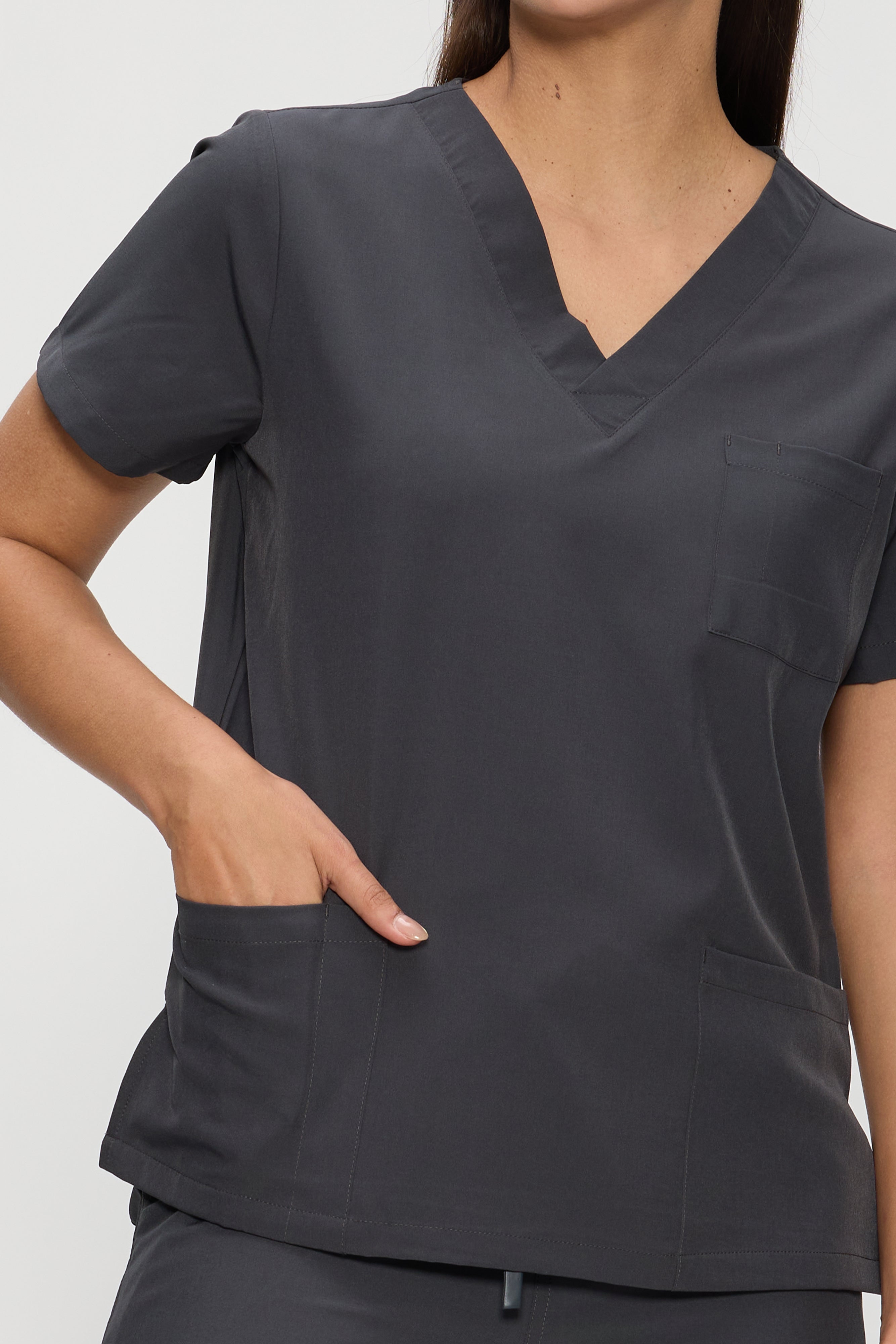 Scrubs for Women Set, Medical Women Scrubs, V-Neck Top and Straight Leg Pants with 11 Pockets (Relaxed Fit)
