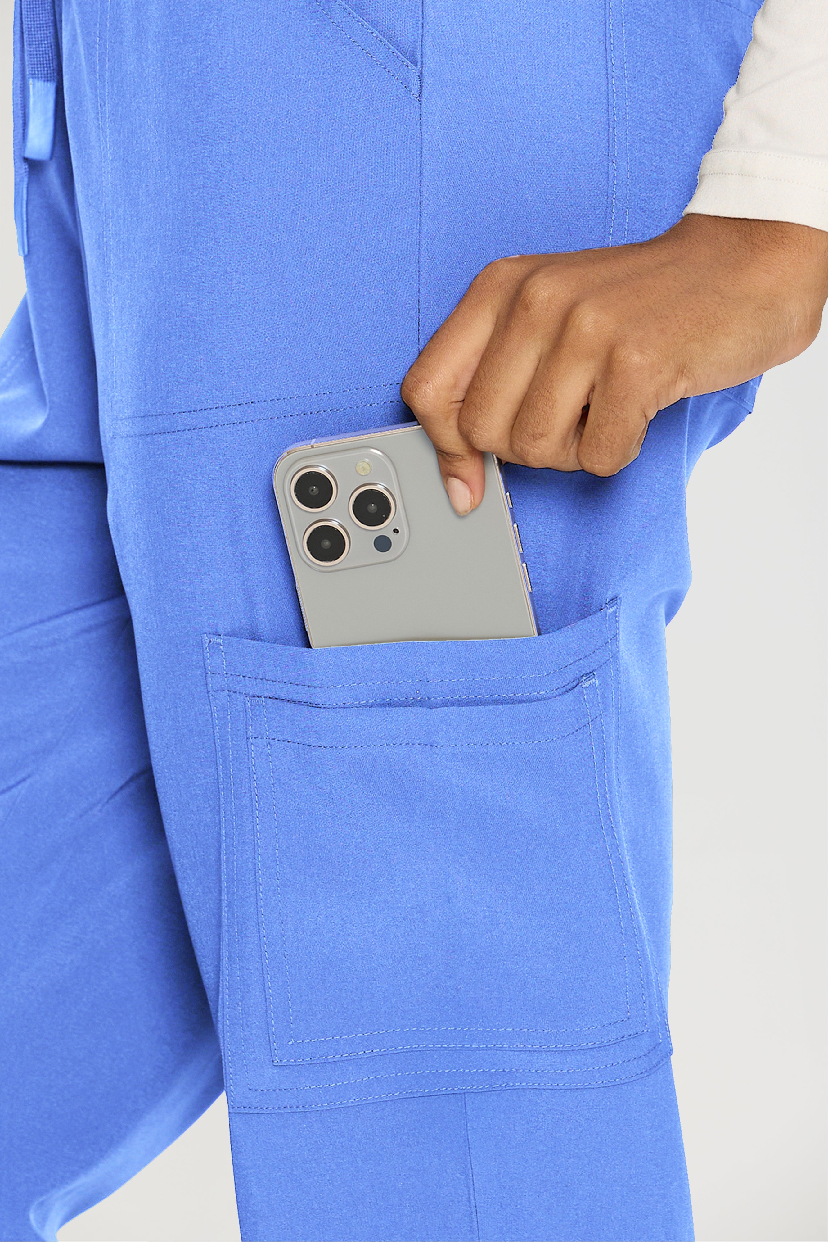 Scrubs for Women, V-Neck Scrubs Top & Cargo Pants with 12 Pockets, Yoga Waistband, 4 Way Stretch