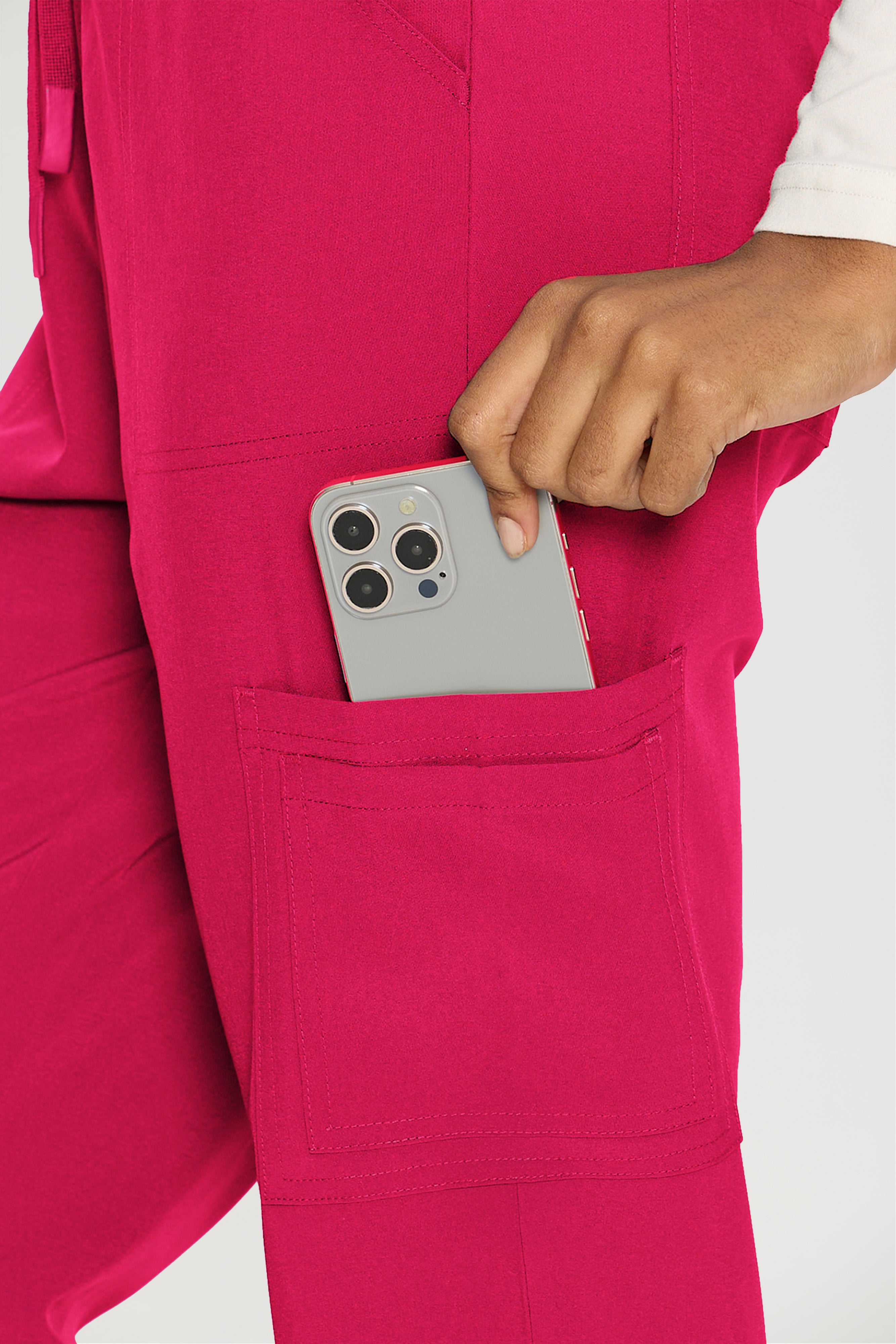 Scrubs for Women, V-Neck Scrubs Top & Cargo Pants with 12 Pockets, Yoga Waistband, 4 Way Stretch