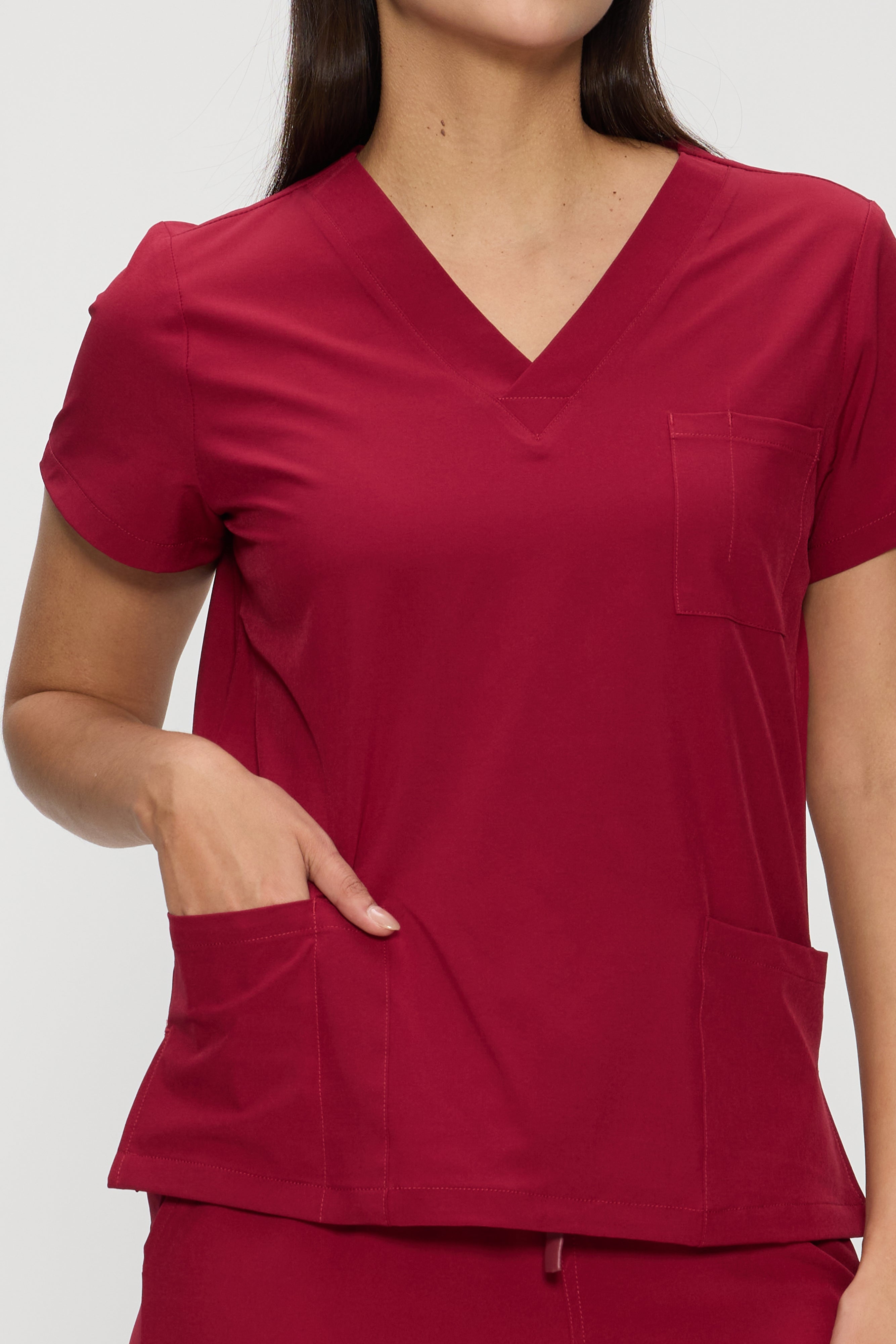 Scrubs for Women Set, Medical Women Scrubs, V-Neck Top and Straight Leg Pants with 11 Pockets (Relaxed Fit)