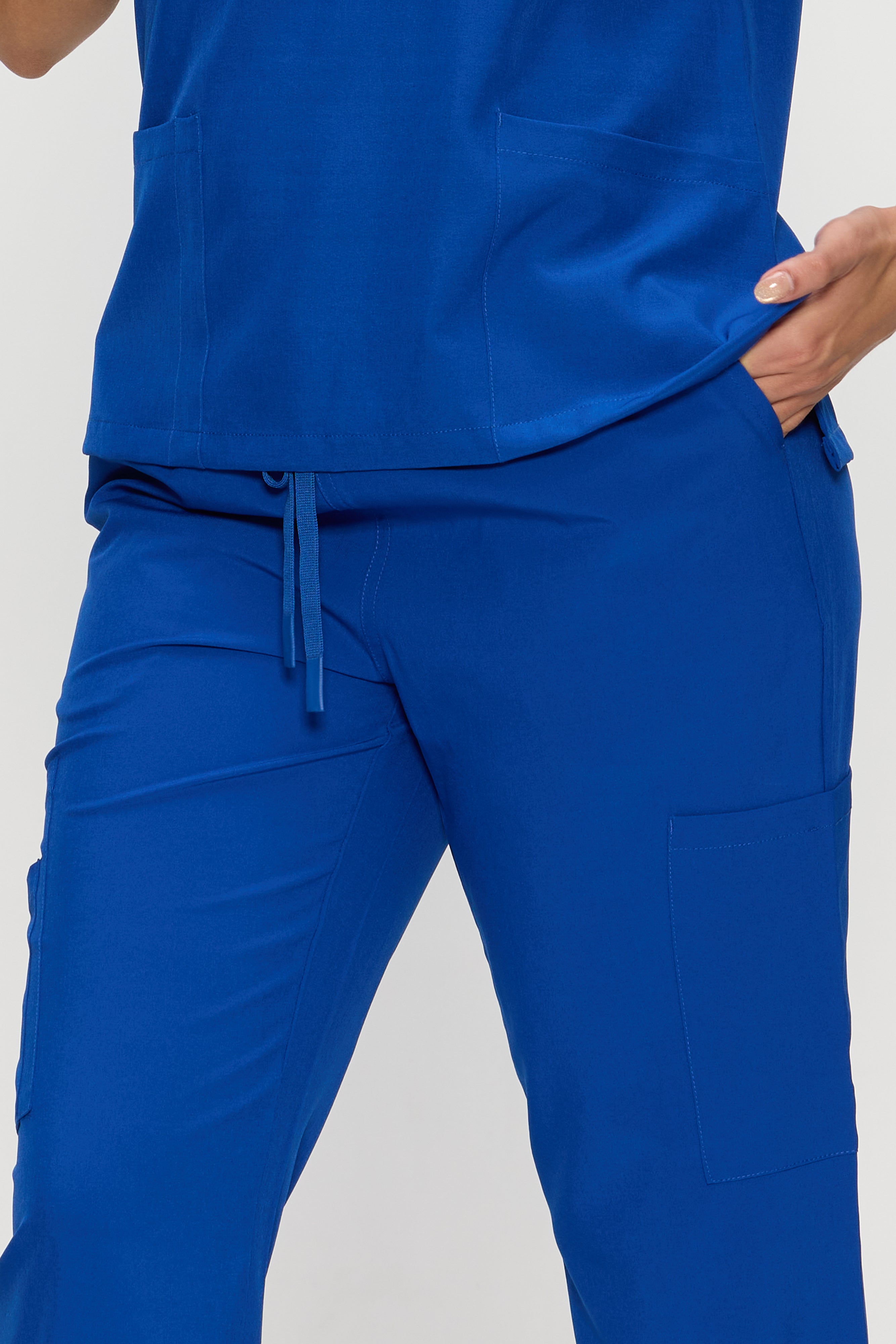 Scrubs for Women Set, Medical Women Scrubs, V-Neck Top and Straight Leg Pants with 11 Pockets (Relaxed Fit)