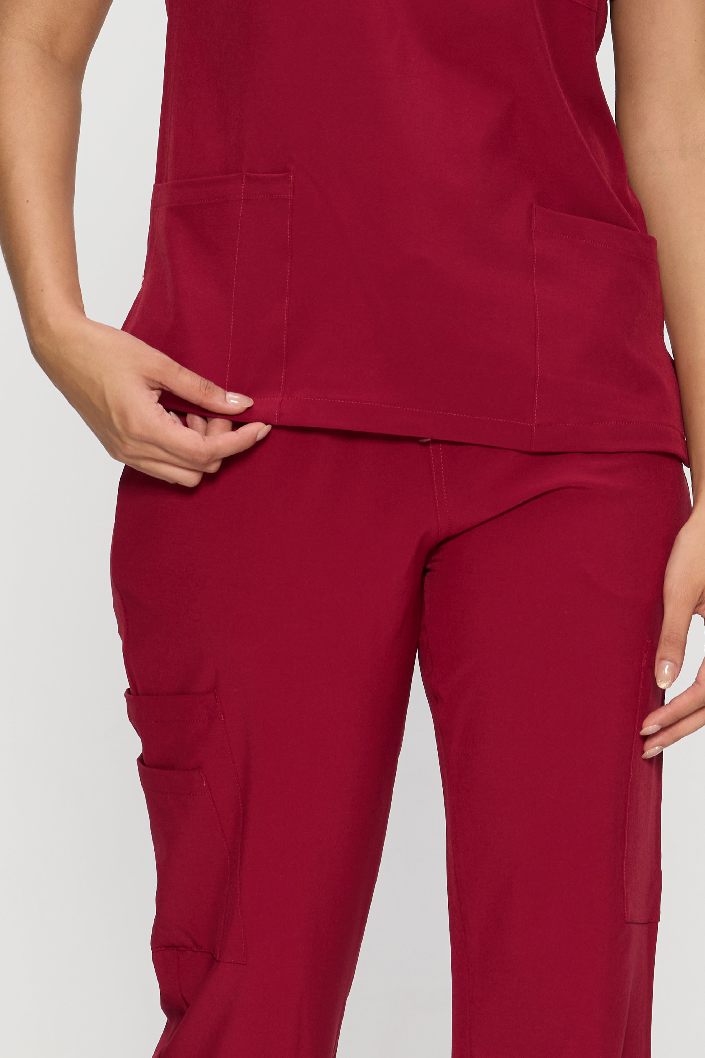 Scrubs for Women Set, Medical Women Scrubs, V-Neck Top and Straight Leg Pants with 11 Pockets (Relaxed Fit)