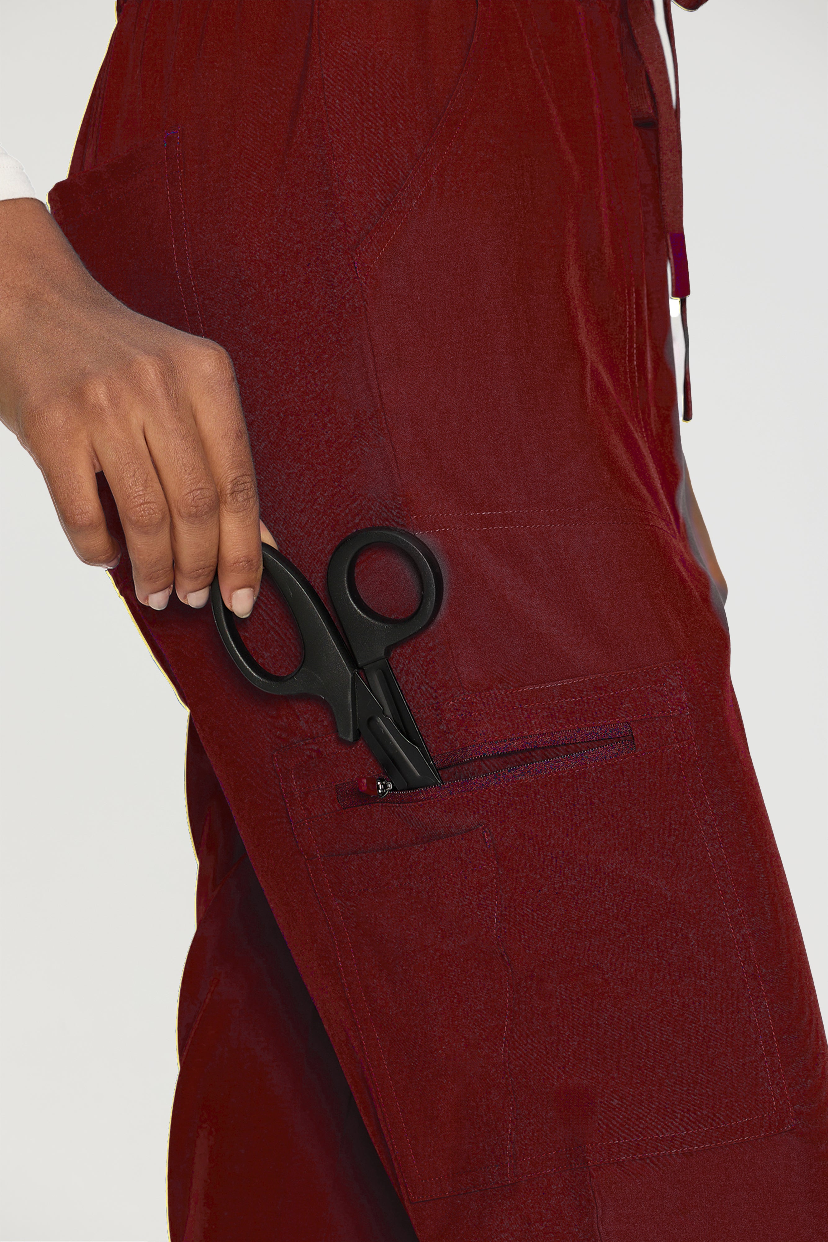 Scrubs for Women, V-Neck Scrubs Top & Cargo Pants with 12 Pockets, Yoga Waistband, 4 Way Stretch