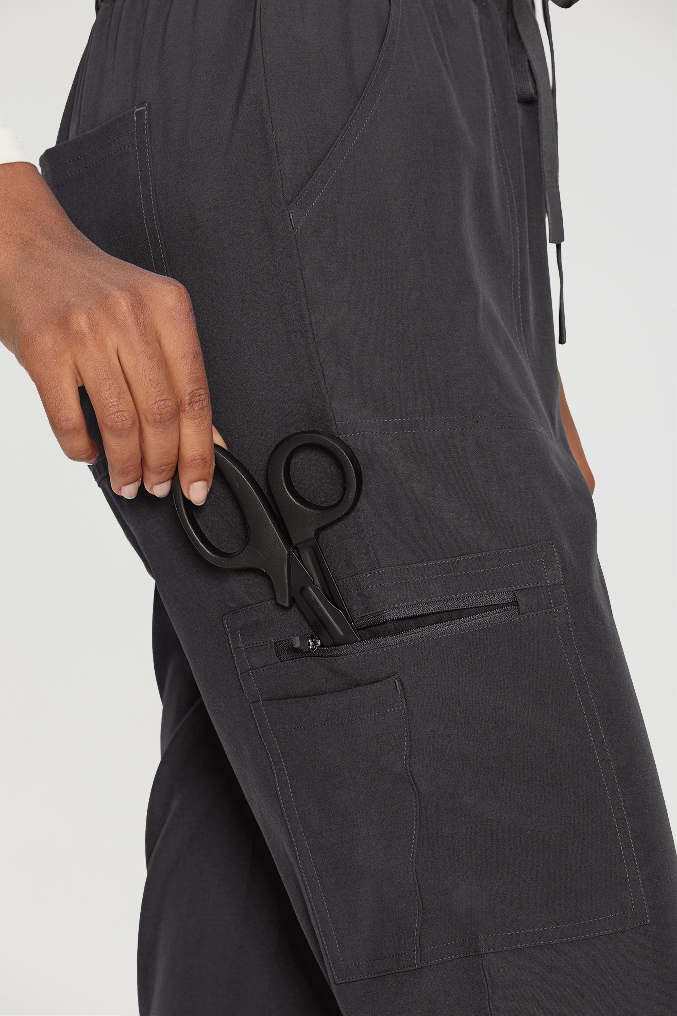 Scrubs for Women, V-Neck Scrubs Top & Cargo Pants with 12 Pockets, Yoga Waistband, 4 Way Stretch